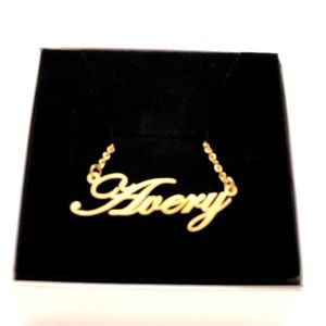 14K Gold Plated Name Necklace - Avery